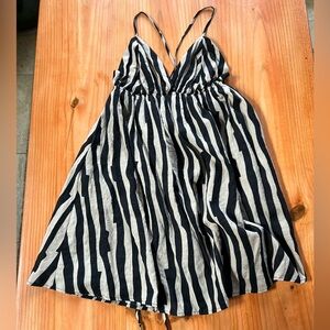 Striped Black and Tan Dress